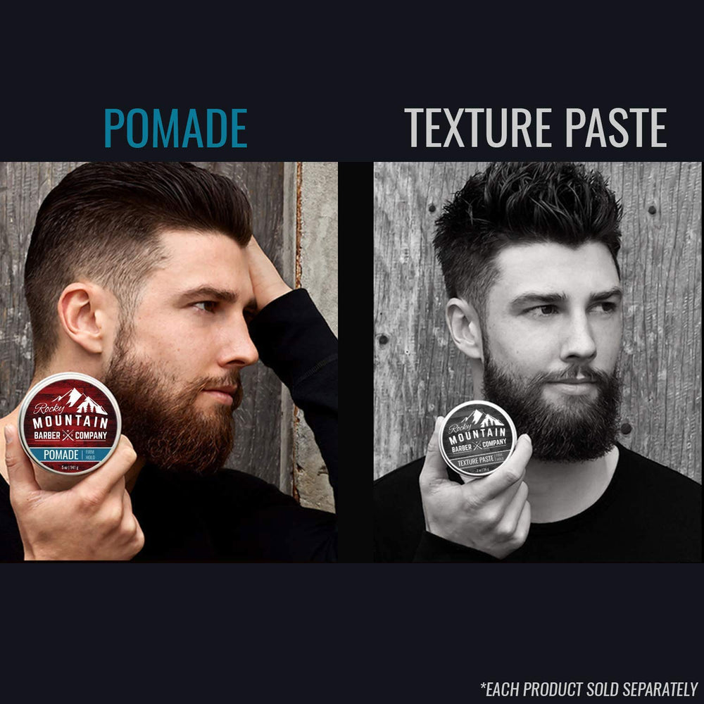 Rocky Mountain Barber Company Pomade water-based washout makes cleanup easy