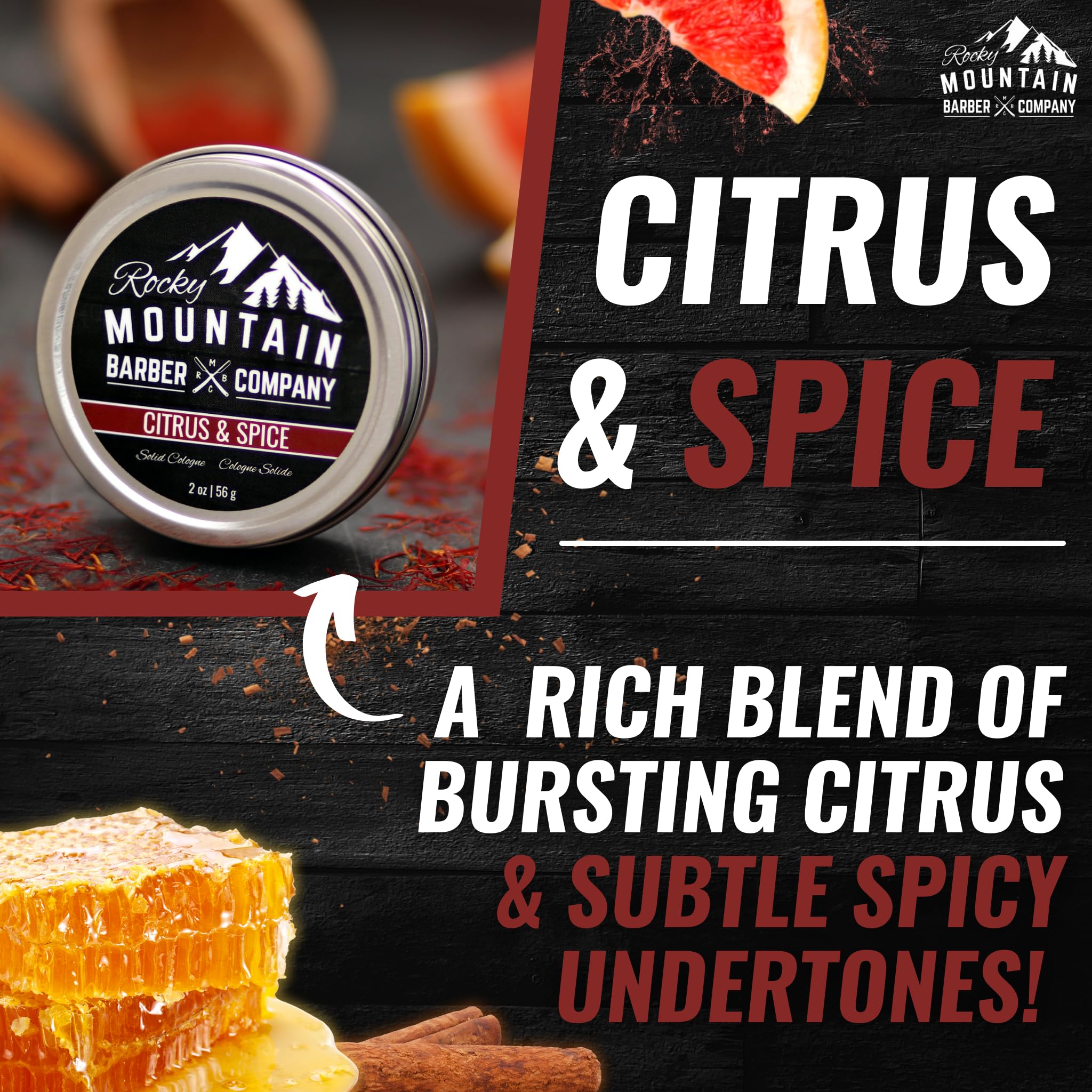 Rocky Mountain Barber solid cologne application on pulse points for quick scent boost