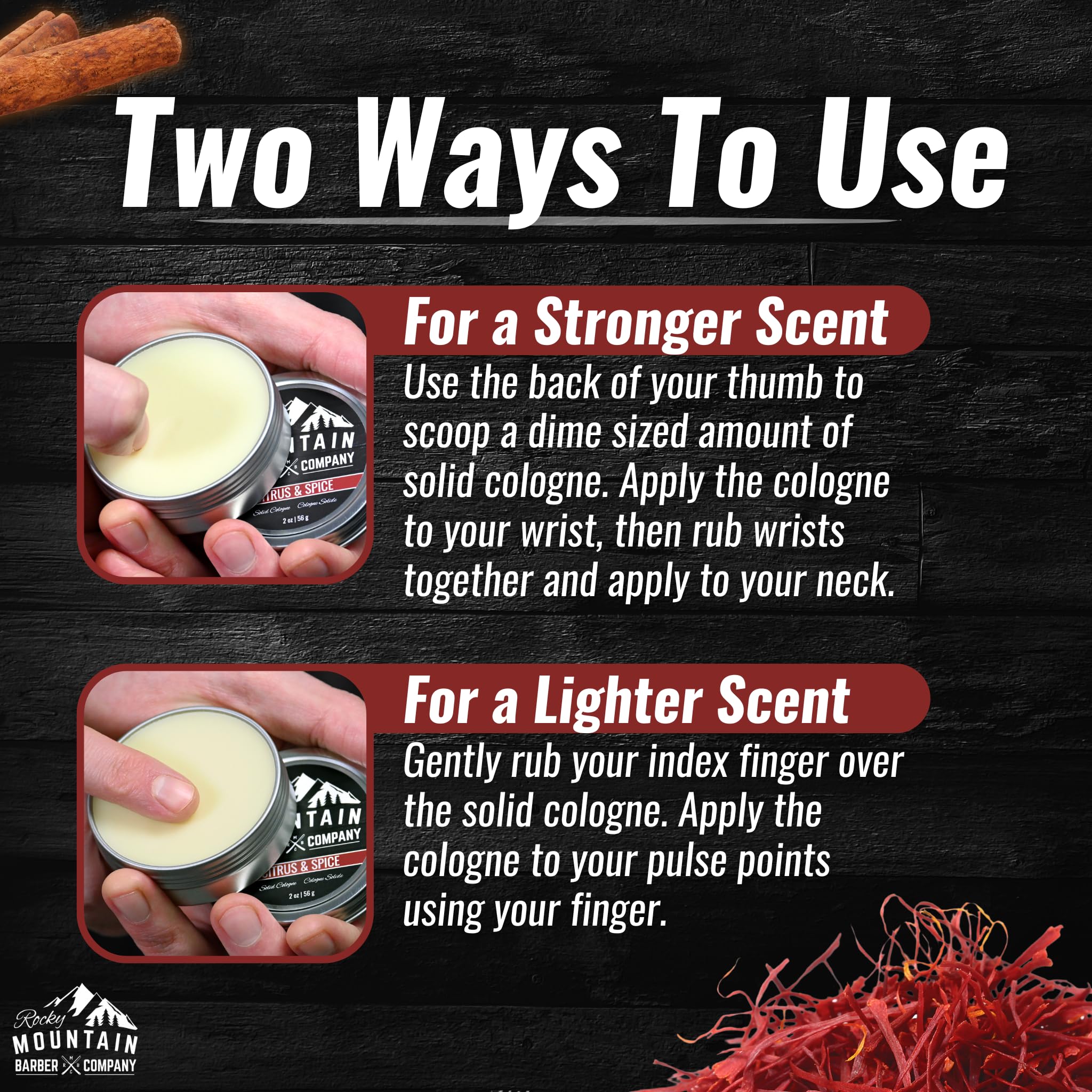 Rocky Mountain Barber on the go tin enables convenient reapplication