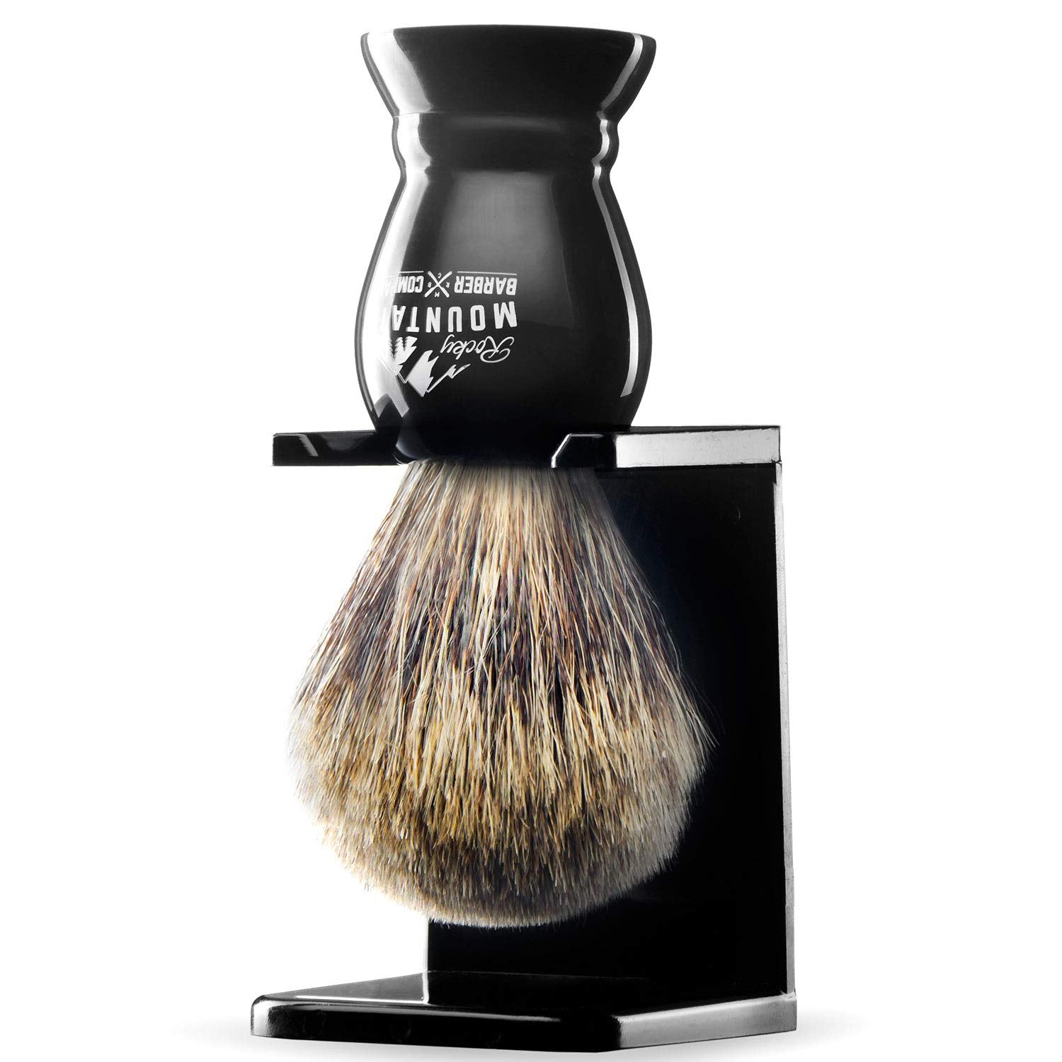 Rocky Mountain Barber oversized bristle head helps create rich lather quickly.