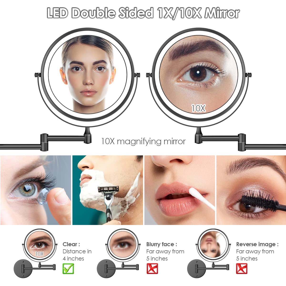 Rocollos extendable 360° swivel for precise viewing angles.