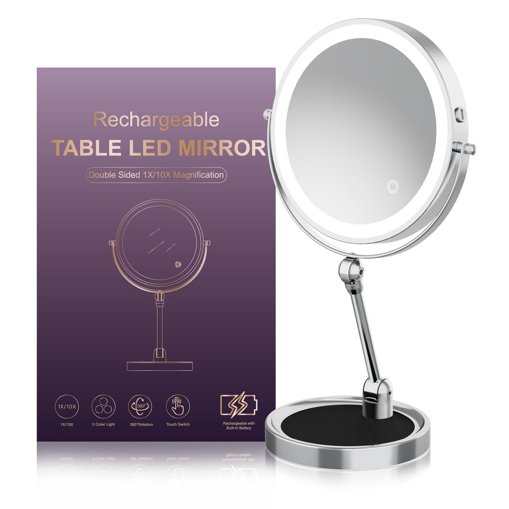 Rocollos foldable design saves space on a crowded vanity.