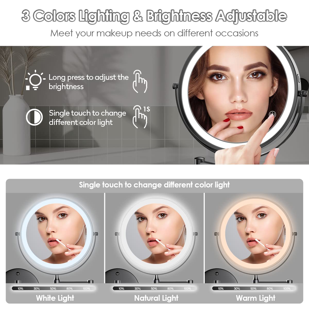 Rocollos stepless dimming lets you set brightness smoothly.