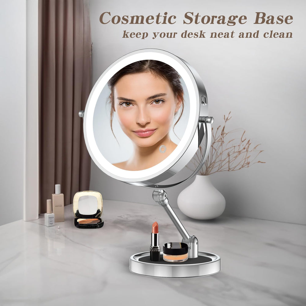 Rocollos storable base keeps cosmetics organized and within reach.