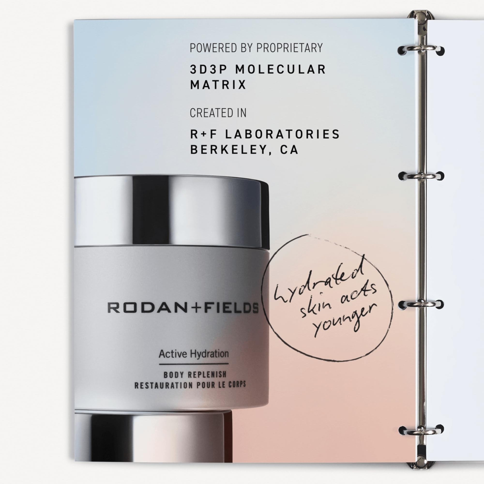 RODAN + FIELDS Active Hydration on forearm, skin feels smooth.
