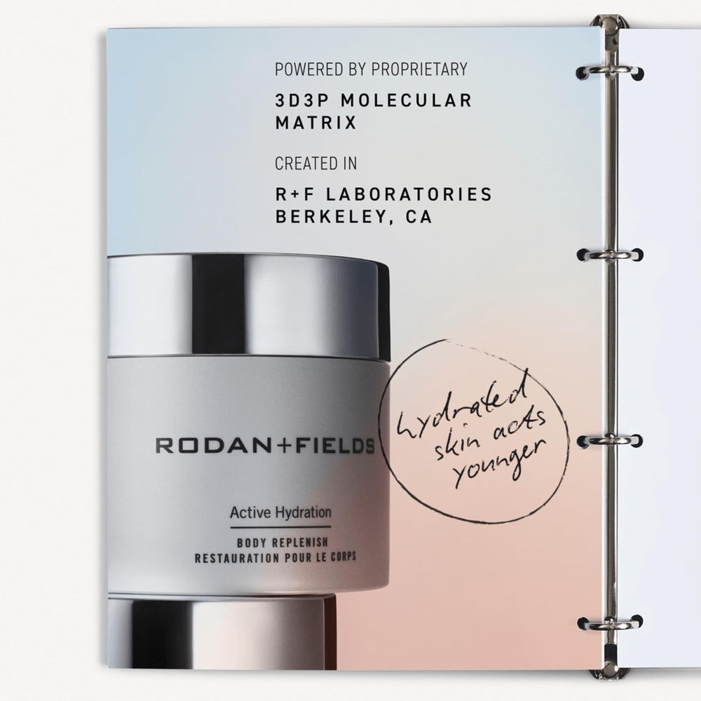 RODAN + FIELDS Active Hydration on forearm, skin feels smooth.