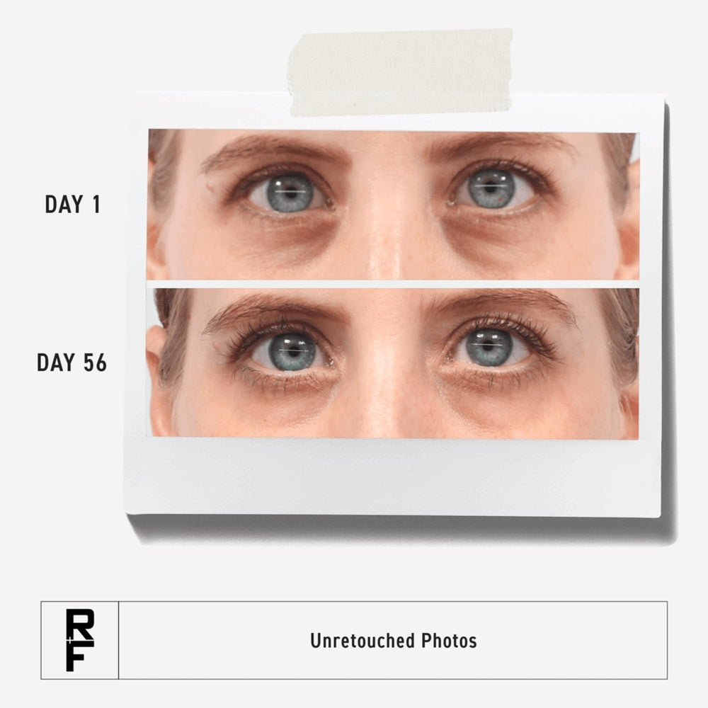 RODAN + FIELDS Active Hydration Bright Eye Complex texture seen on skin for quick absorption.