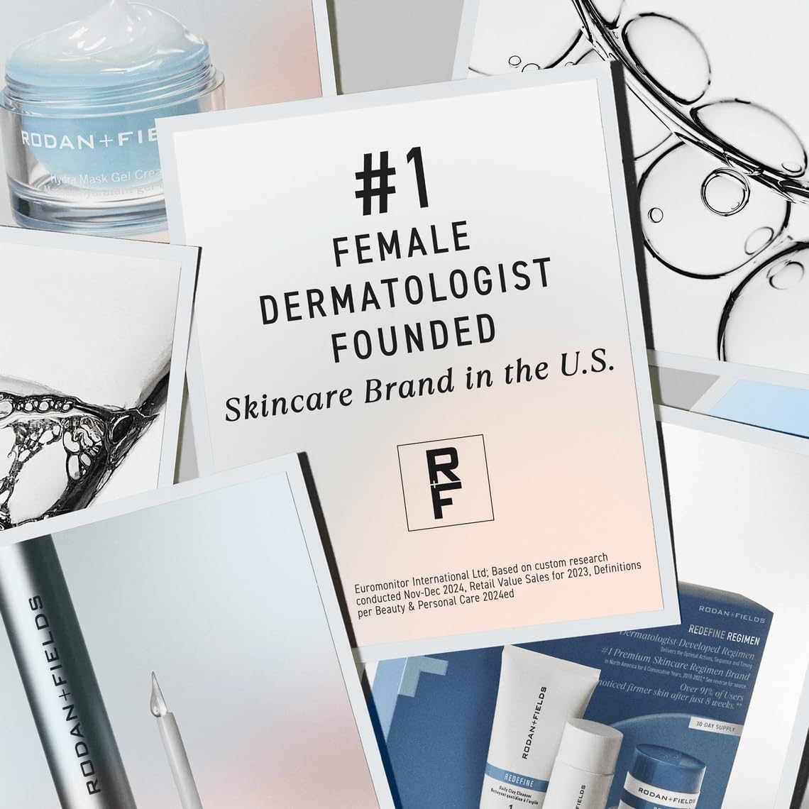 Rodan + Fields Active Hydration Serum texture close-up shows light, fast-absorbing formula