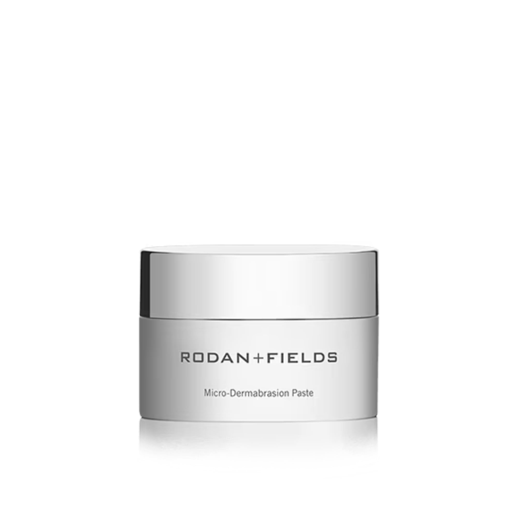 Rodan + Fields Enhancements Micro-Dermabrasion Paste packaging highlights exfoliation for smoother skin.