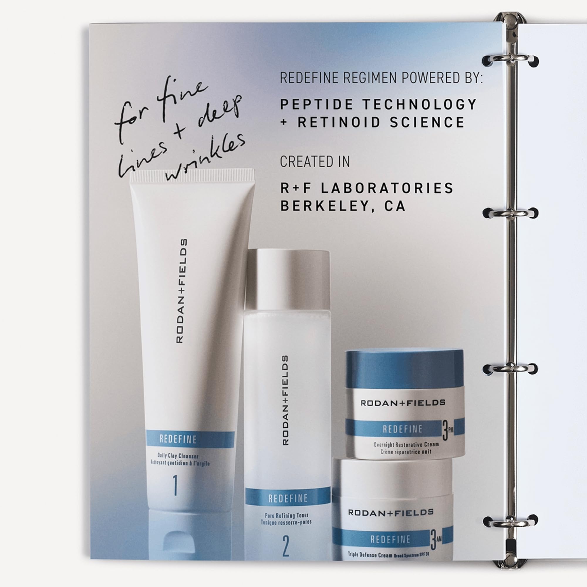 Rodan + Fields clay mask transition shows dual-action cleansing.