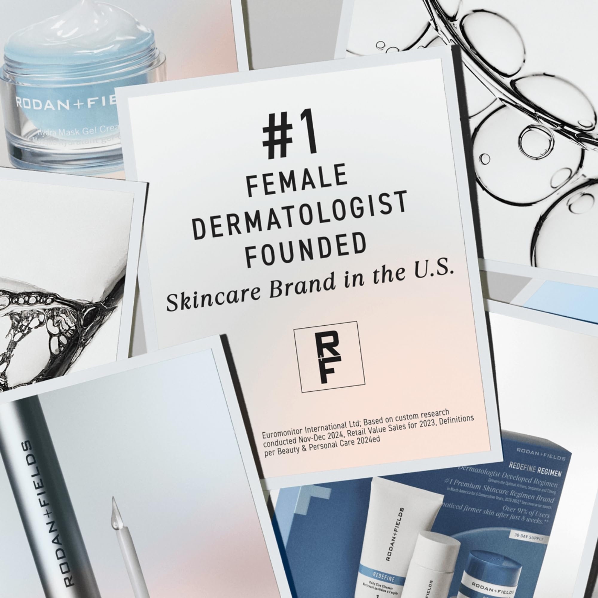 Rodan + Fields Reddefine Packaging display emphasizes gift-ready presentation and clarity.
