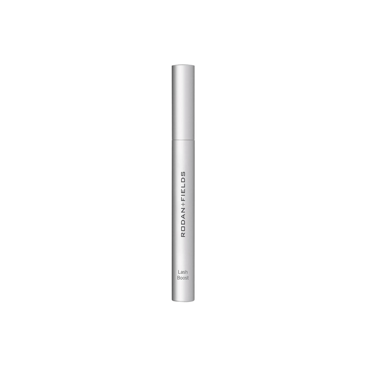 Rodan and Fields Lash Boost serum bottle close-up highlighting hydrating formula for stronger lashes.