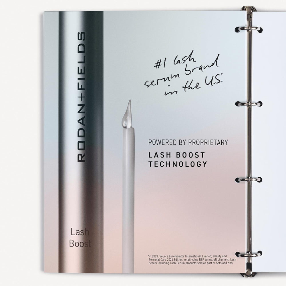 Rodan and Fields Lash Boost serum brow area highlighting conditioning for brows.