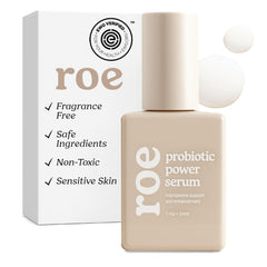 Roe Wellness Baby Serum bottle closeup for hydrating baby skin.