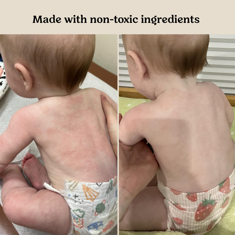 Roe Wellness Baby Serum texture and application showing quick absorption.