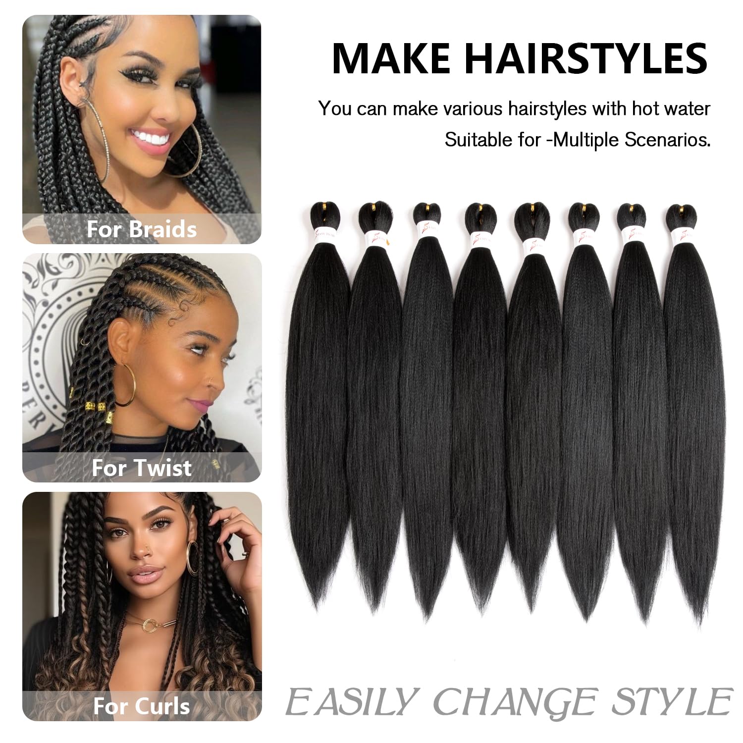 Roeula beads and crochet hook included for custom flair in styling.