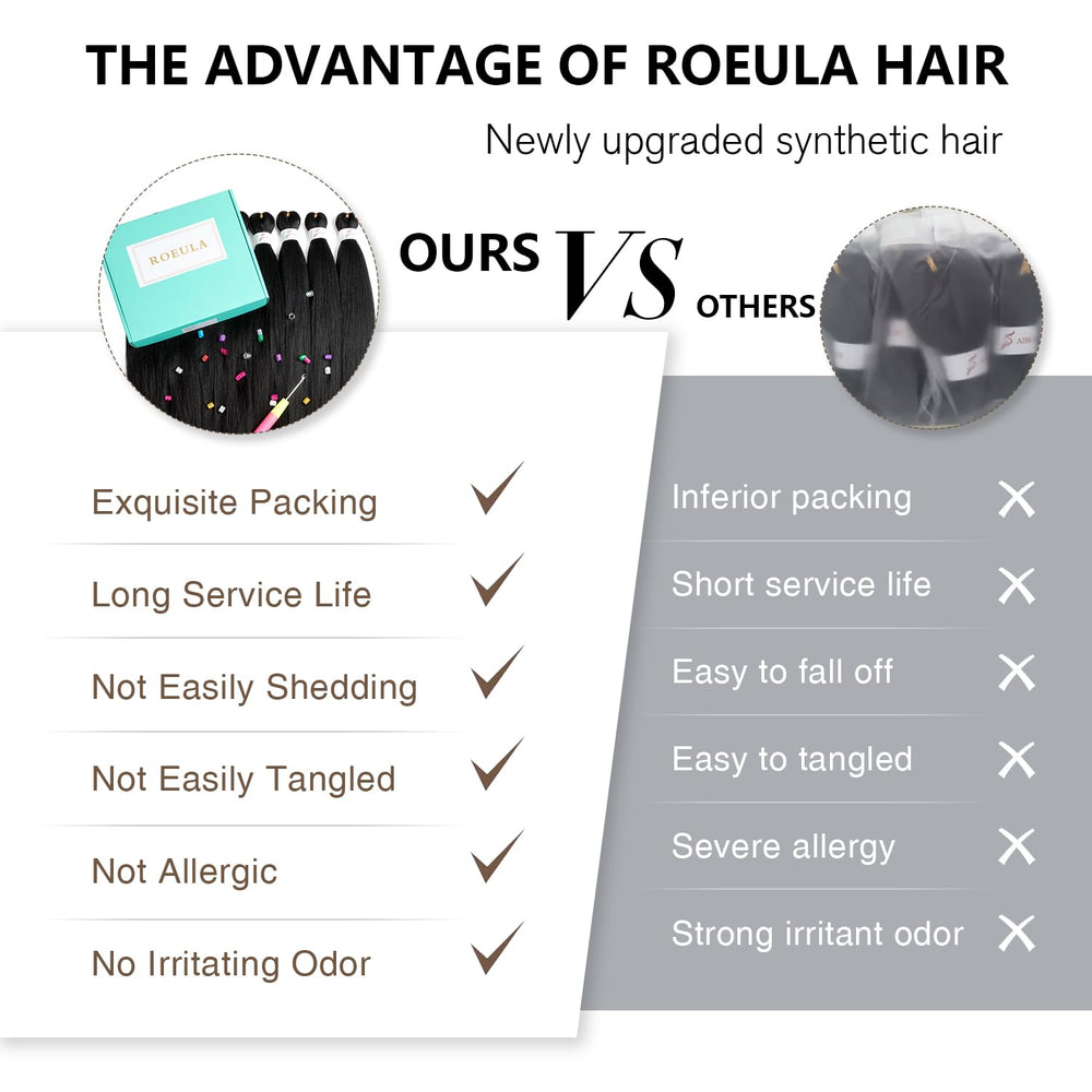 Roeula crochet install demo illustrates easy, time-saving braiding process.
