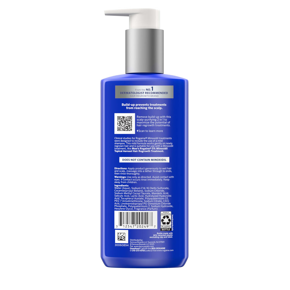 Rogaine on bathroom shelf suggesting daily routine integration
