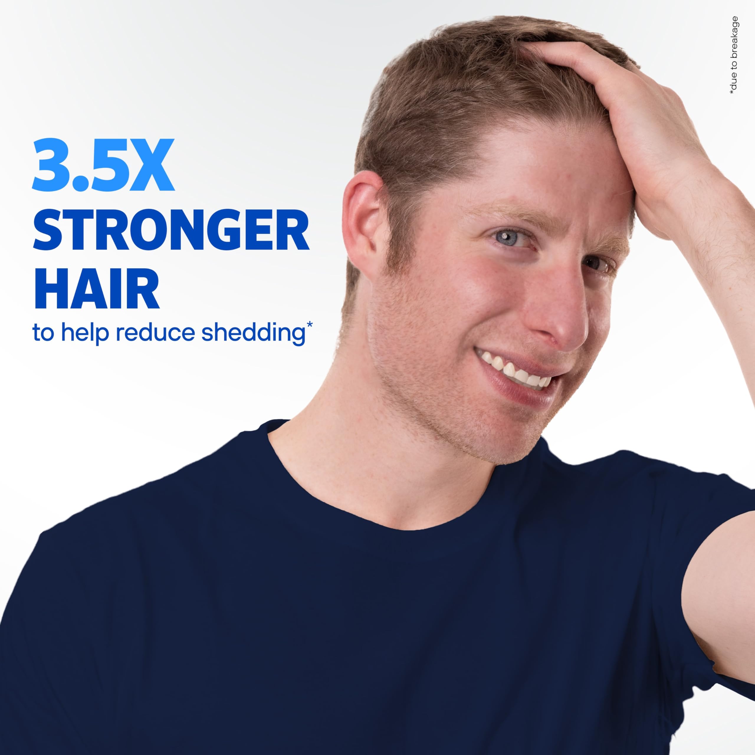 Rogaine before and after styling visual showing fuller-looking hair immediately