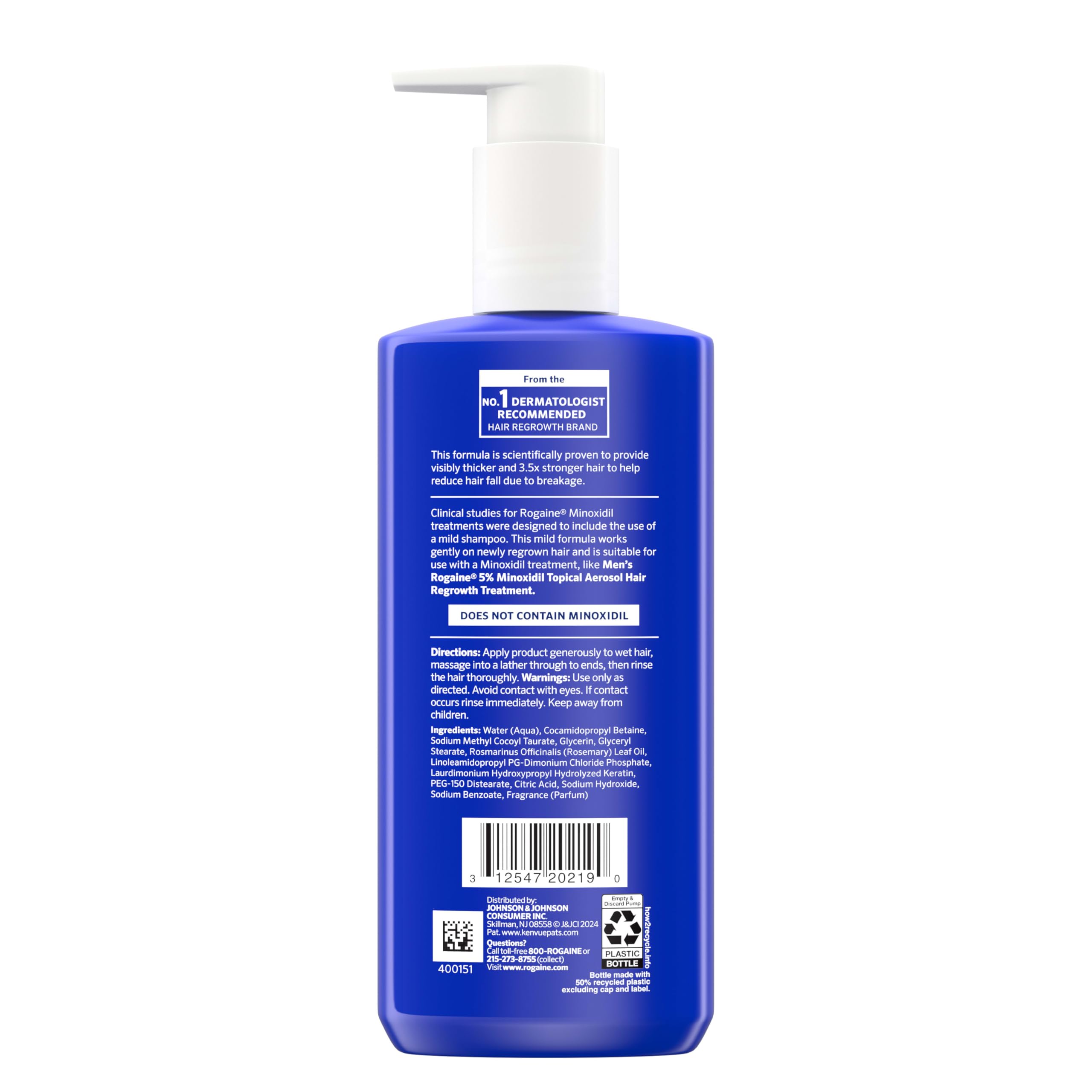 Rogaine rosemary, keratin, citric acid ingredients arrangement showing strengthening benefit