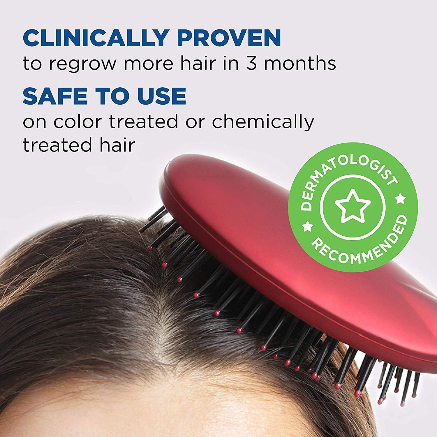 Rogaine product label close-up showing minoxidil and Tricho-Prime tech