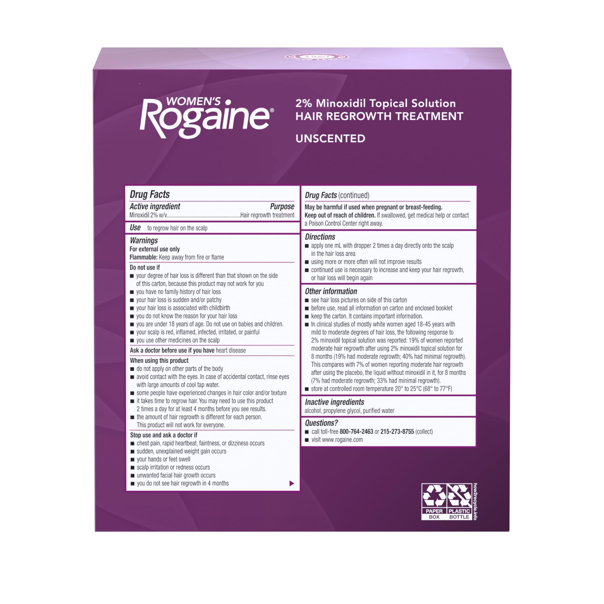 Rogaine lifestyle image of woman applying solution to scalp for fuller-looking hair