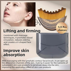 ROKATY Lymphatic Contour Brush soft bristles ideal for gentle daily use.