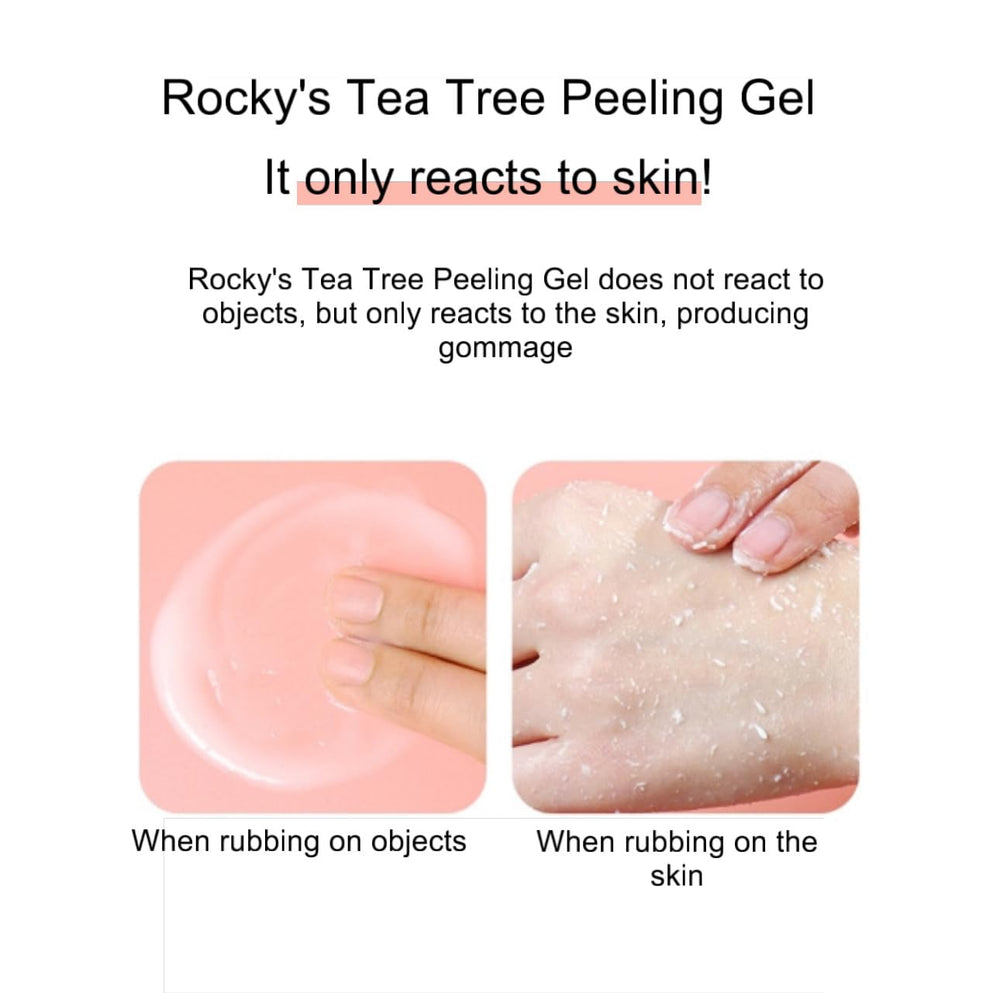 ROKKISS Tea Tree Peeling Gel tea tree extract supports clear, balanced skin.