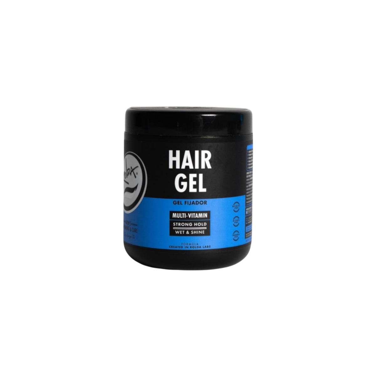 Rolda Classic Styling Gel bottle demonstrates medium hold for everyday grooming.