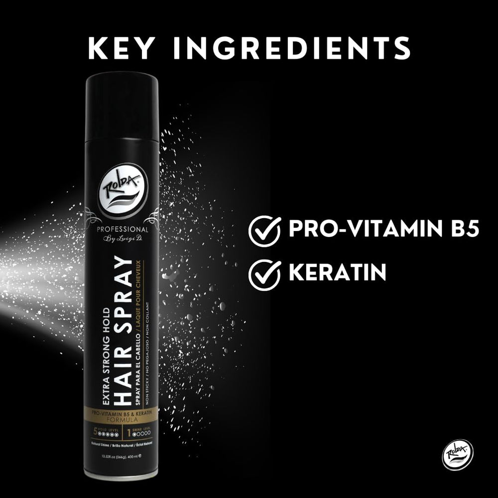 Rolda cruelty-free hair spray label on packaging.