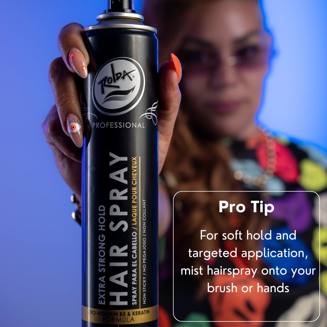 Rolda flyaways catch-control on finished hairstyle.