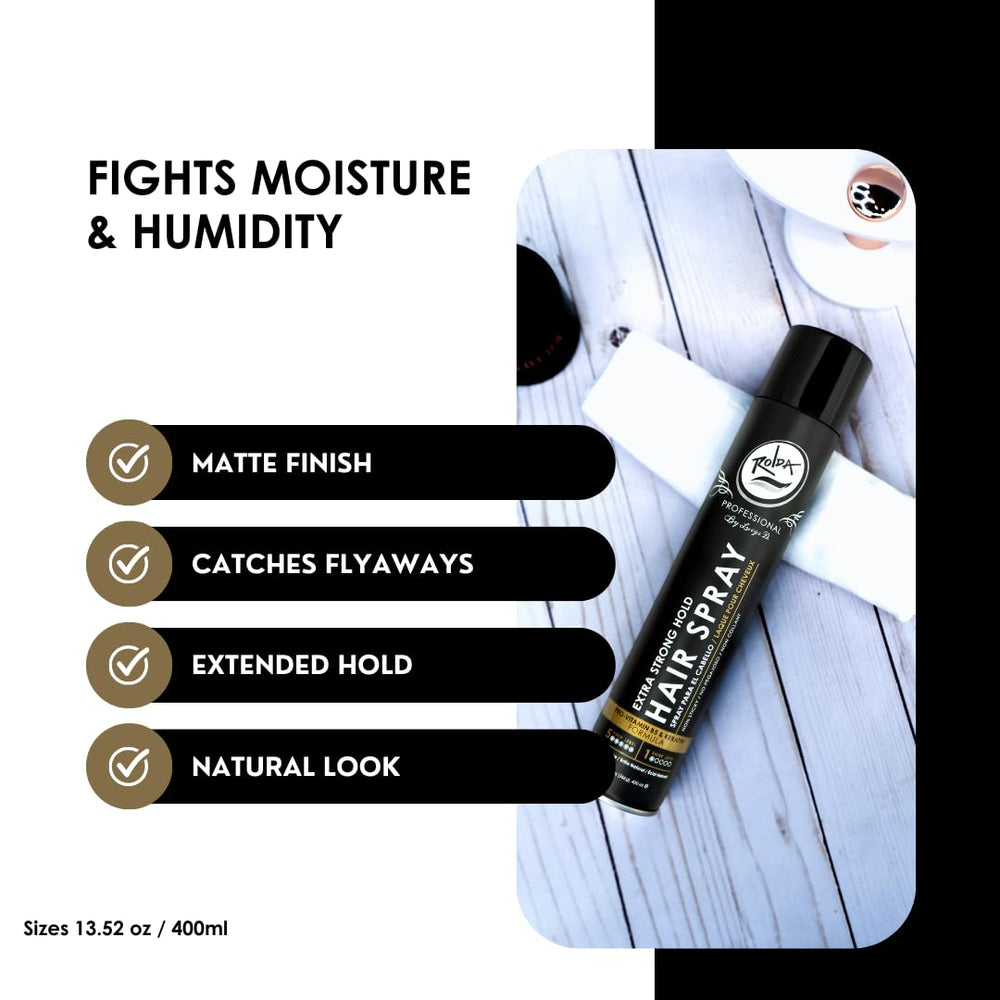Rolda humidity-control demo shows frizz reduction.