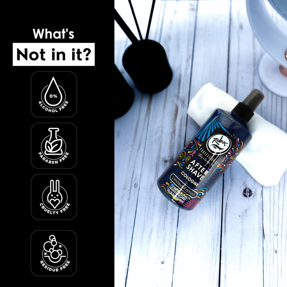 Rolda Midnight mist in motion over the skin.