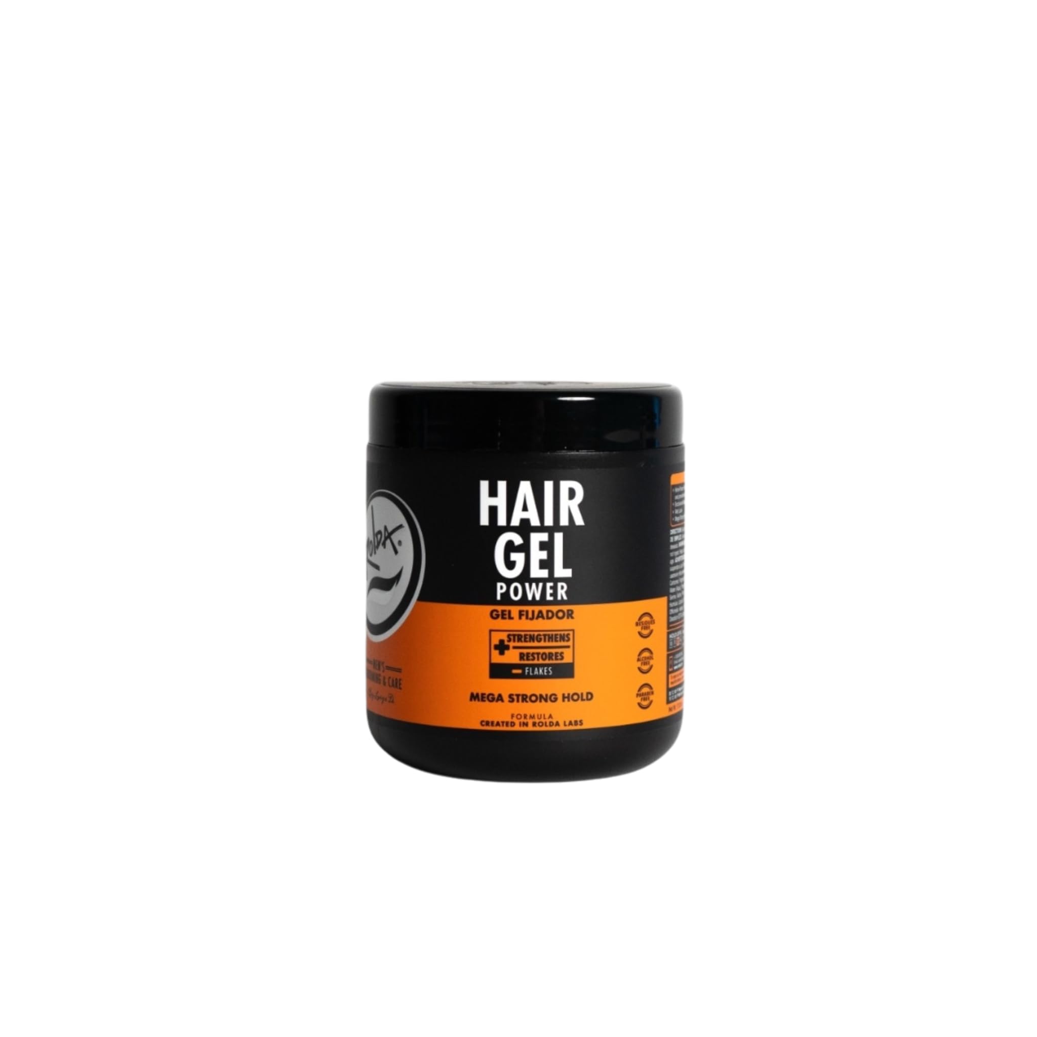Rolda Power Styling Gel 35oz bottle shows strong hold for everyday wet-look styles.