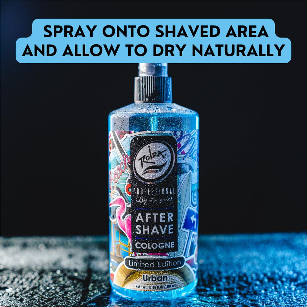 Rolda Urban After Shave Tonic spray action shows refreshing post-shave mist
