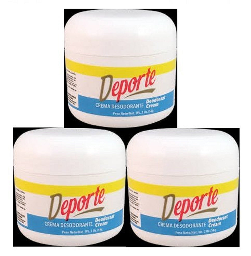 Roldan Deporte crema deodorant 2oz bottles showcase a long-lasting scent for daily wear.