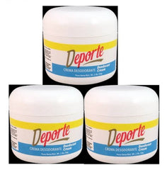Roldan Deporte crema deodorant 2oz bottles showcase a long-lasting scent for daily wear.