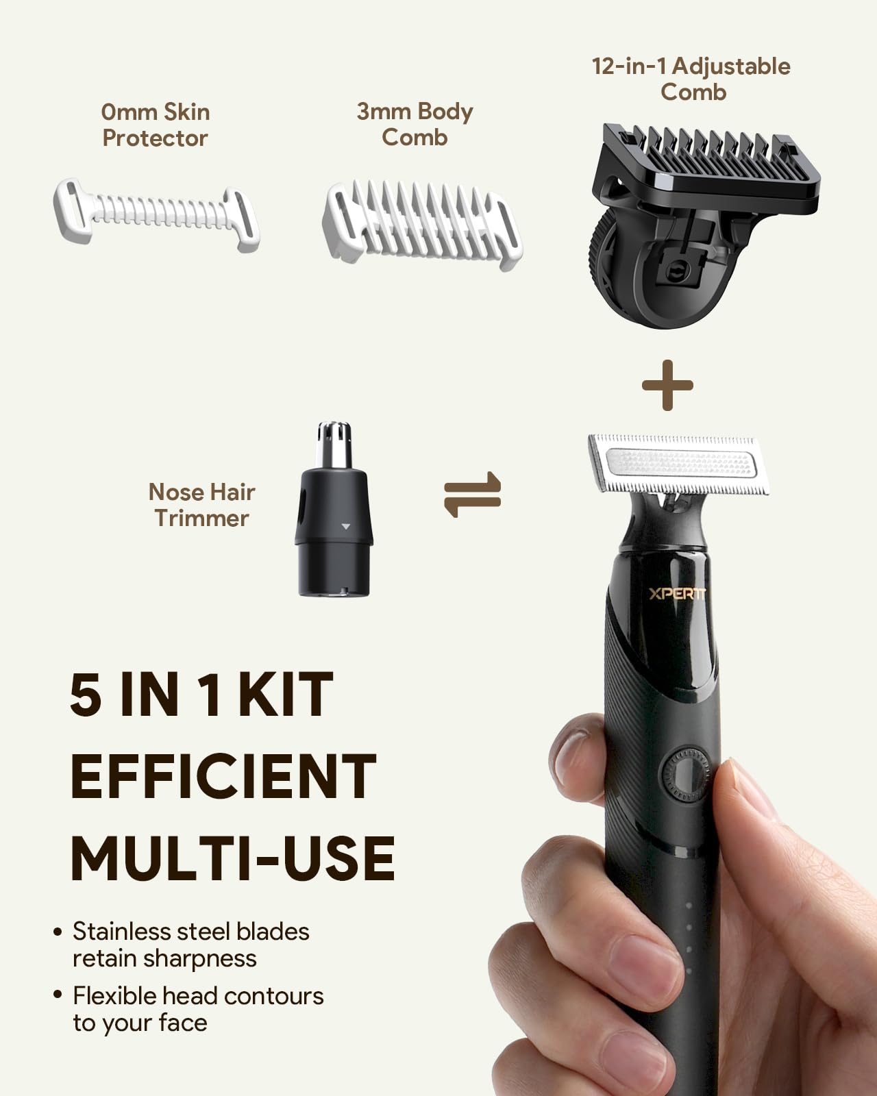 Roleader Xpert T styling shaver compact travel kit ready for on-the-go grooming
