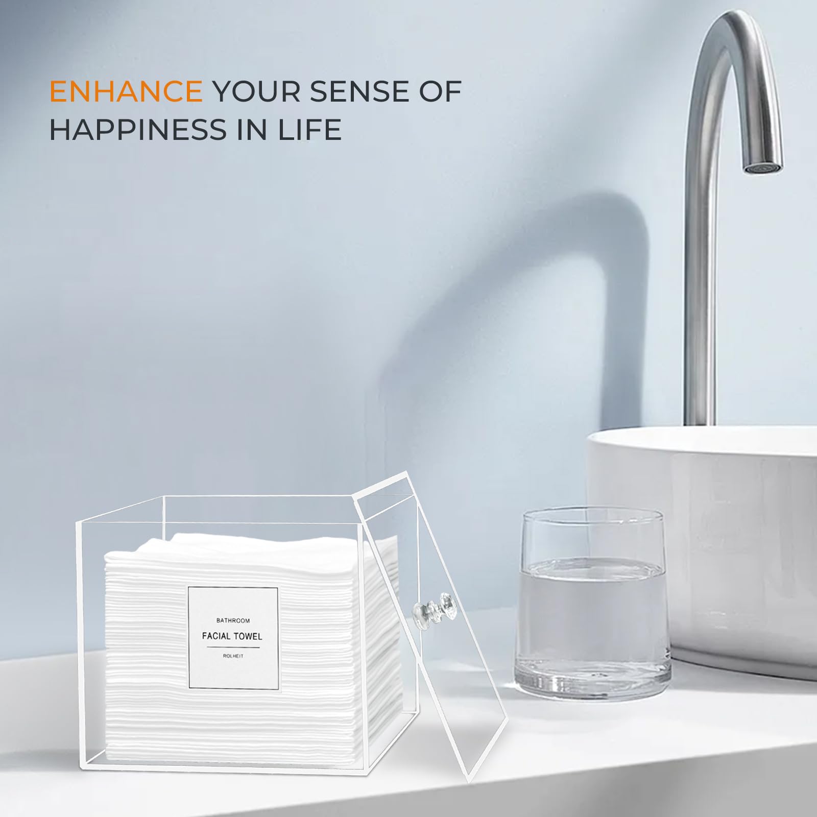 Rolheit giftable-clean-face-towel-organizer thoughtful present for neat bathrooms.