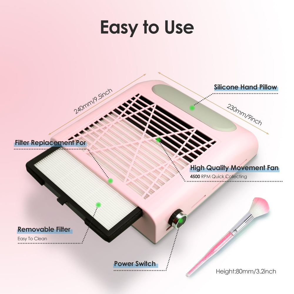 Rolokit nail dust collector silicone hand-pillow in use for comfortable manicures