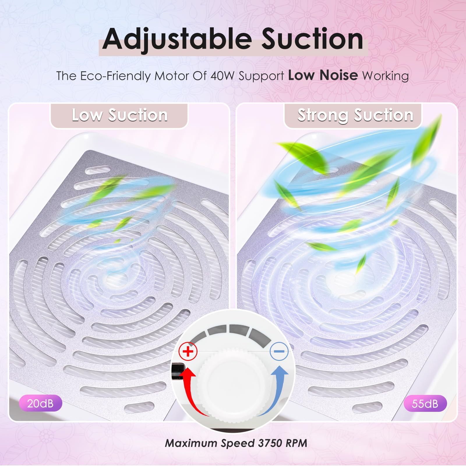 Rolokit nail-vacuum-low-noise operates quietly for comfortable sessions.