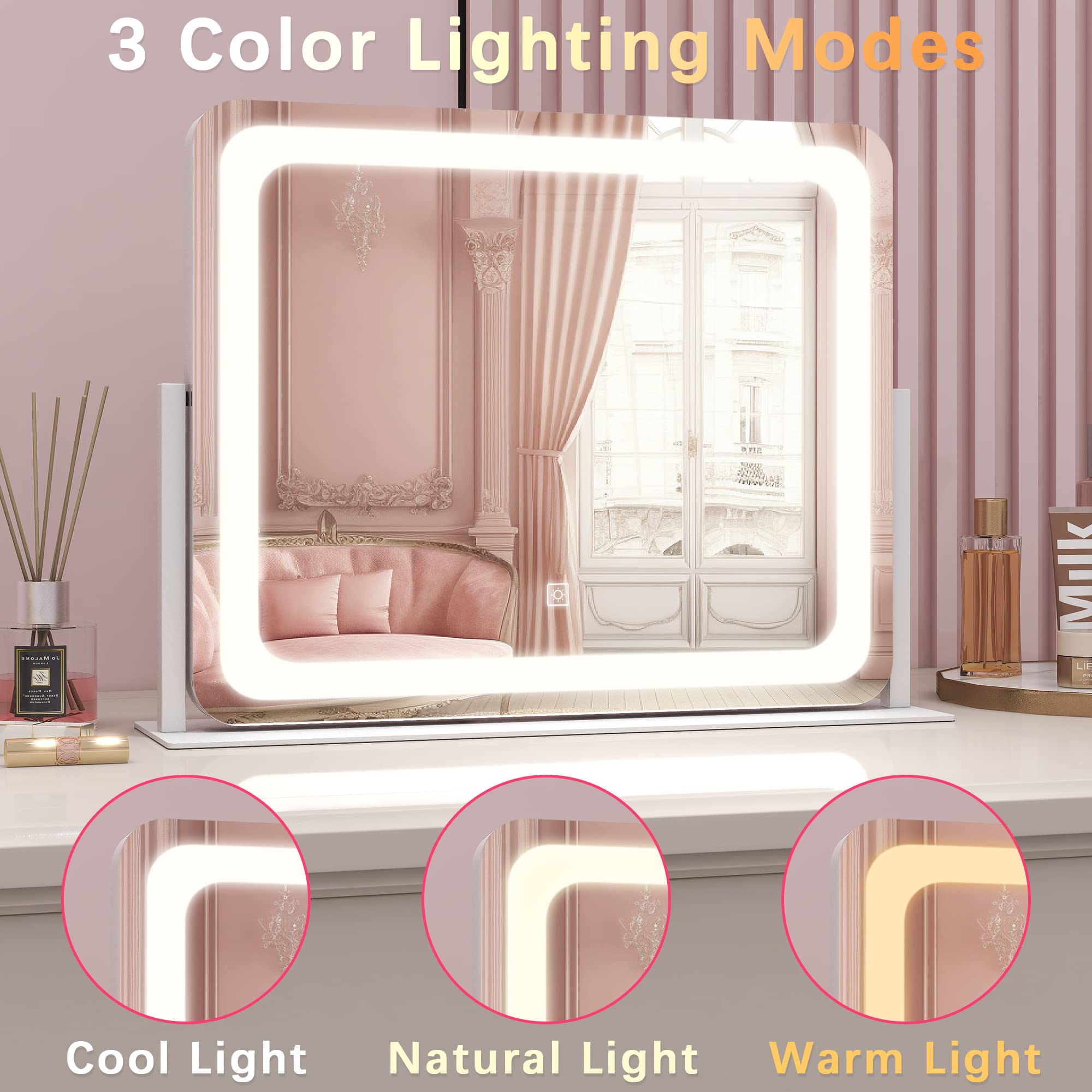 ROLOVE dimmable LED light daylight mode for natural tones