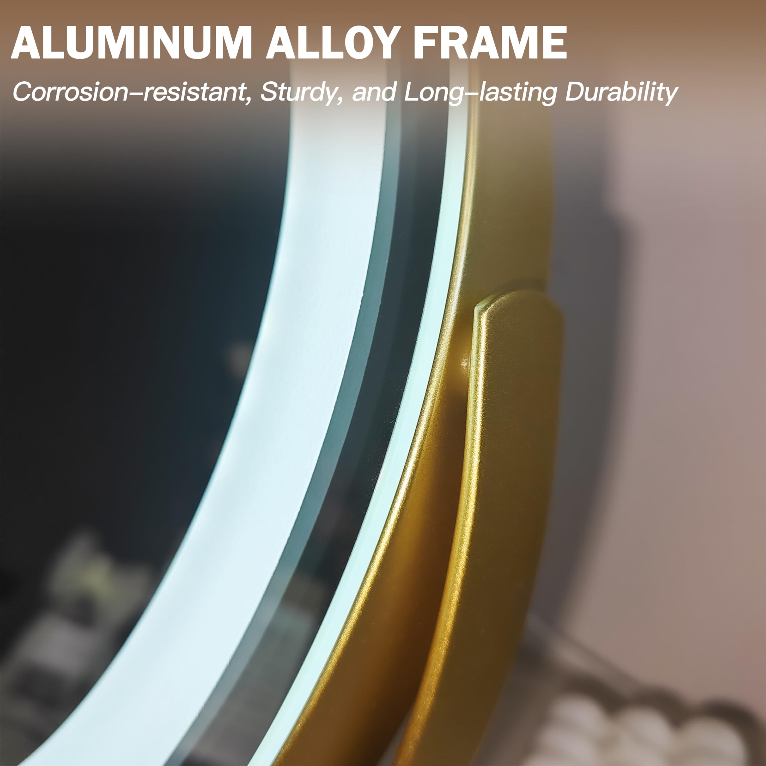 ROLOVE Gold Vanity Mirror gift-ready packaging suitable for occasions.