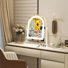 ROLOVE lighted makeup mirror with 3-color temperature for versatile lighting