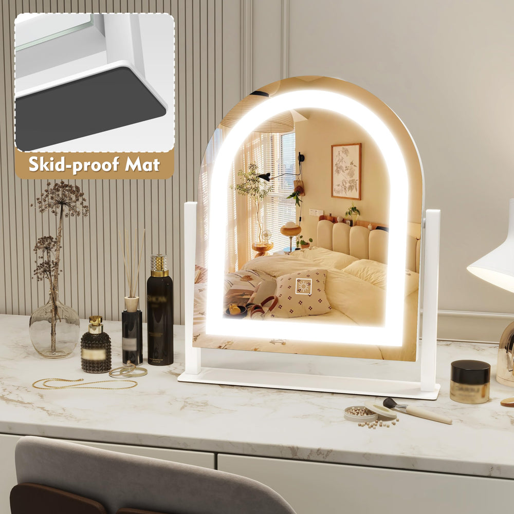 ROLOVE white-framed vanity mirror with premium finishes