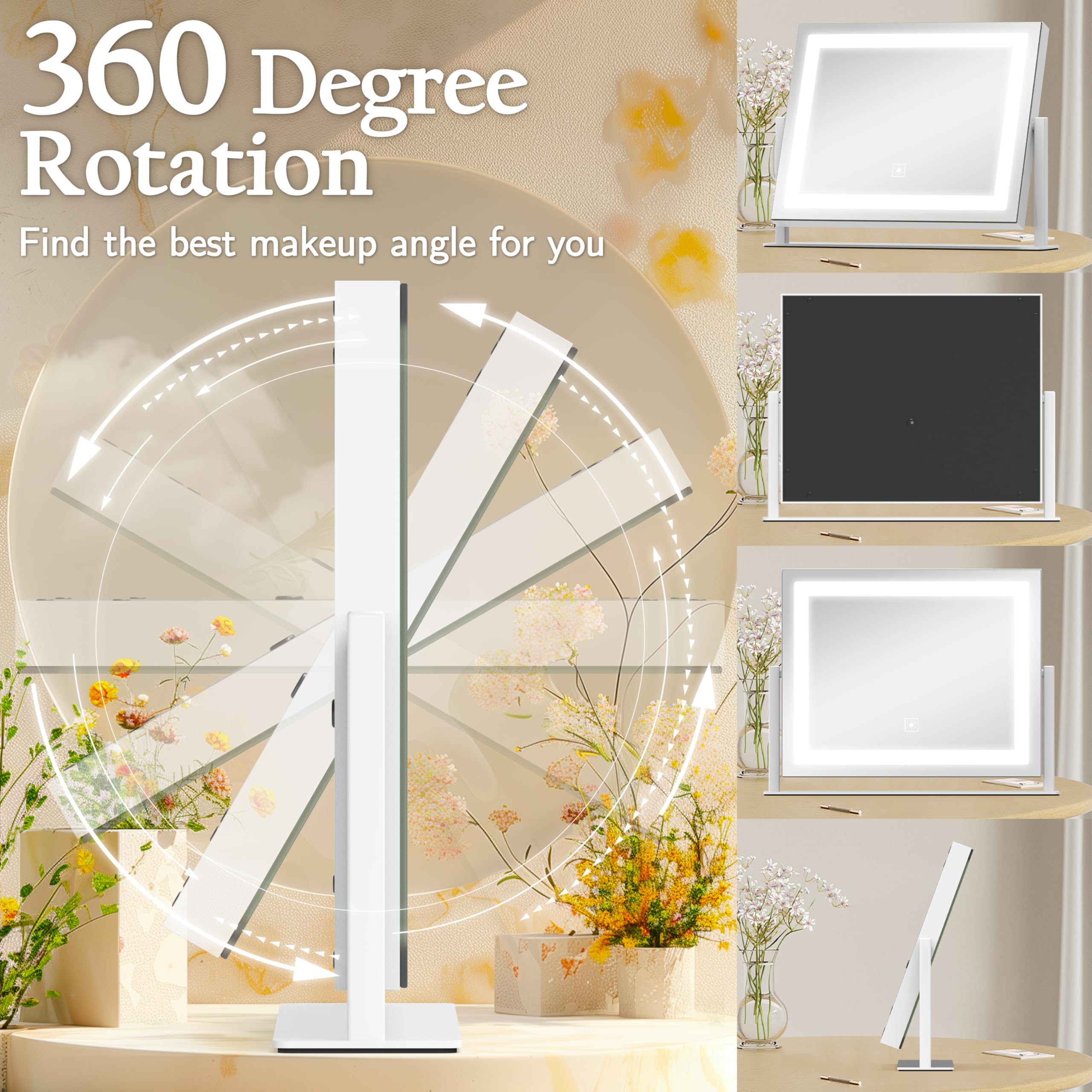 ROLOVE vanity mirror LEDs boast long life for reliable brightness.