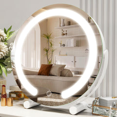 ROLOVE vanity mirror 12-inch front view with glow for even lighting