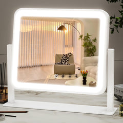 ROLOVE vanity mirror 14x12 provides full-face view for precise makeup