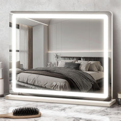 ROLOVE vanity mirror 23x18 front view shows full reflection for precise makeup application