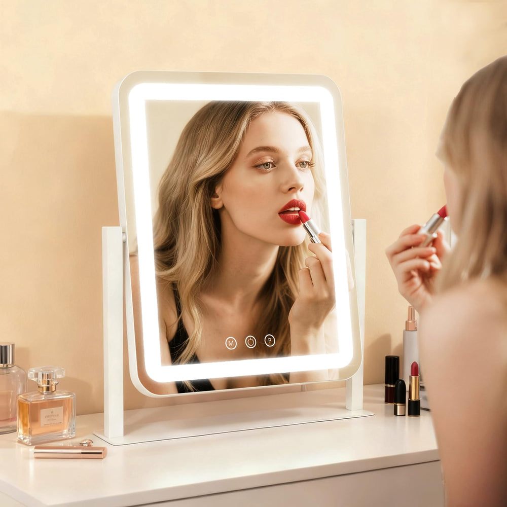 ROLOVE vanity mirror in 360-degree rotation for flexible viewing angles